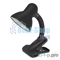 Настольный светильник ЭРА N-102 N-102-E27-40W-BK черный матовый Светильник настольный, цоколь E-27, на прищепке