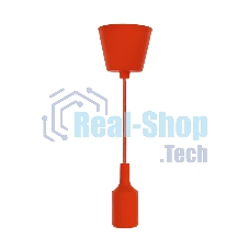 Патрон E27 Rexant силиконовый со шнуром 1 м красный