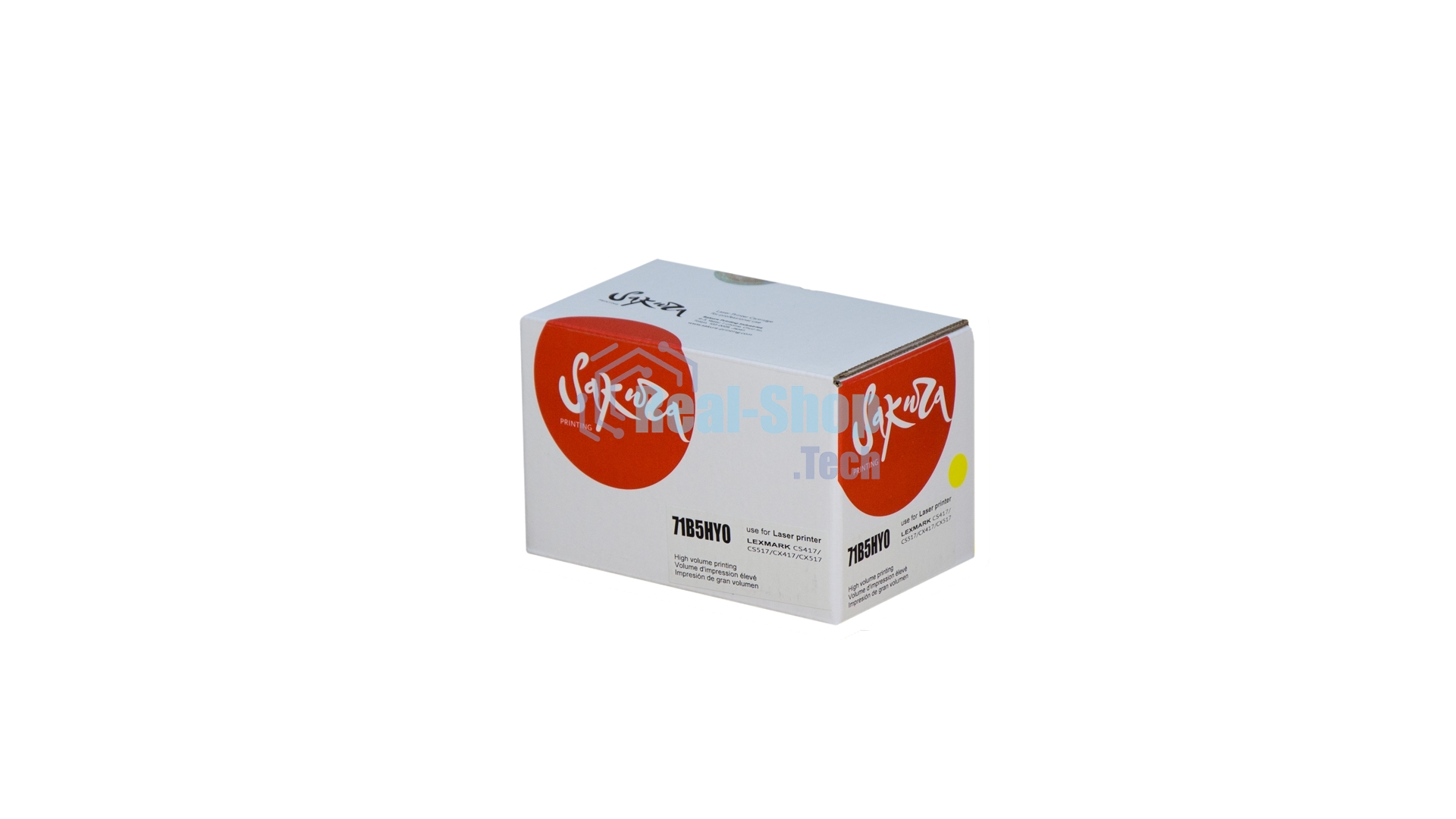 Картридж Sakura 71B5HY0 для Lexmark CS417dn/CS517de/CX417de/CX517de, желтый, 3500 к.