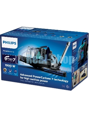 Пылесос Philips FC9573/01 синий/темно-серый, 410/1900 Вт, уборка сухая, пылесборник контейнер 1,5 л