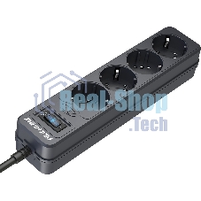 Сетевой фильтр Pilot sG-Max 5 outlets (GP), 15А/3.3 kVt, automatic circuit-breaker, 1.8 m, gfaphite