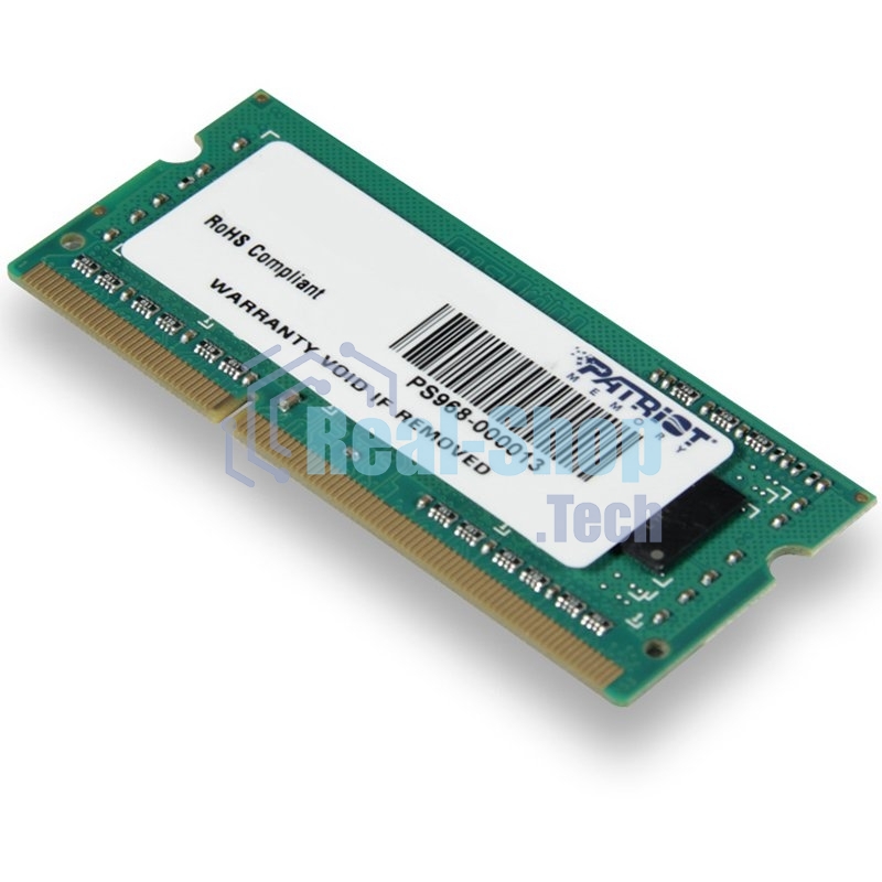 Оперативная память Patriot, DDR3, 4GB (1x4 GB), 1600 MHz, CL11, SO-DIMM