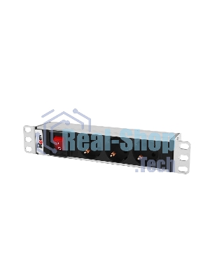 Блок розеток ЦМО Rem-10 без шнура с выкл., 3 Schuko, вход IEC 60320 C14, 10A, алюм., 10