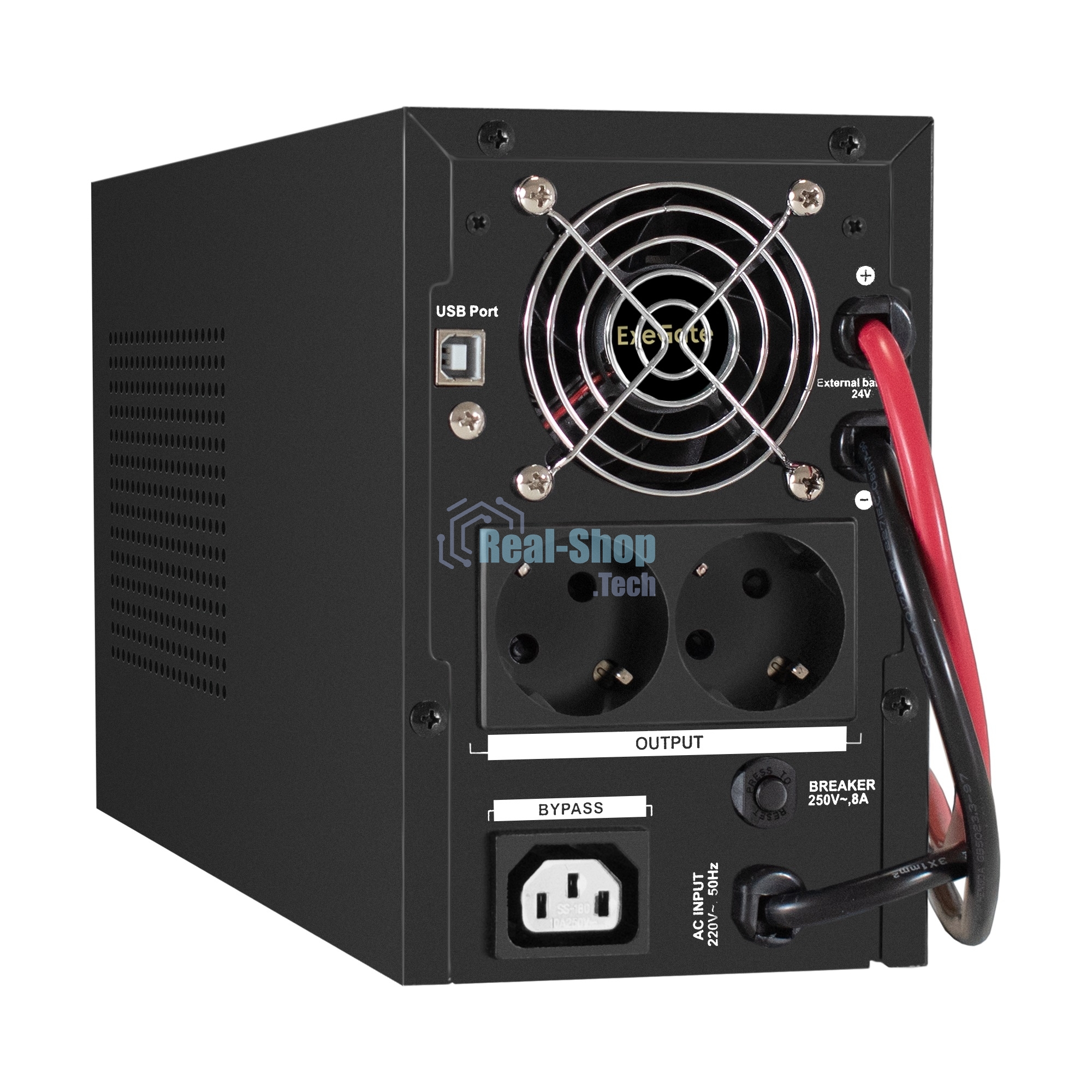 Комплект Источник бесперебойного питания EX295987RUS + батарея 100Aч EX285656RUS 2шт (инвертор, синус, для котла) ExeGate SineTower SZ-1000.LCD.AVR.2SH.1C13.USB 1000VA/800W, чистый синусоида, LCD дисплей, AVR, 2*Schuko+1*C13, USB, линейно-интерактивный, Black + батарея ExeGate HRL 12-100 (12В, 100А·ч) 2шт