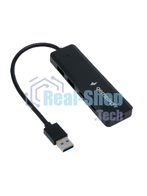 Разветвитель USB3.1 Gembird UHB-C415, 2хUSB, 2хType-C, с доп.питанием (порт Type-C), кабель USB 19см