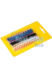 Набор цветных маркировочных кабельных клипс с цифрами, для кабелей диаметром до 5.5 мм