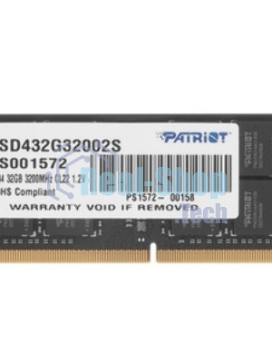 Оперативная память Patriot Signature, DDR4, 32GB (1x32 GB), 3200 MHz, CL22, SO-DIMM