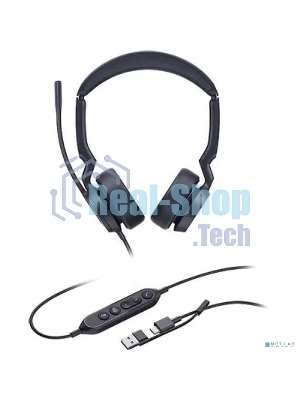 Гарнитура Yealink UH44 Dual UC чёрный, проводная, USB