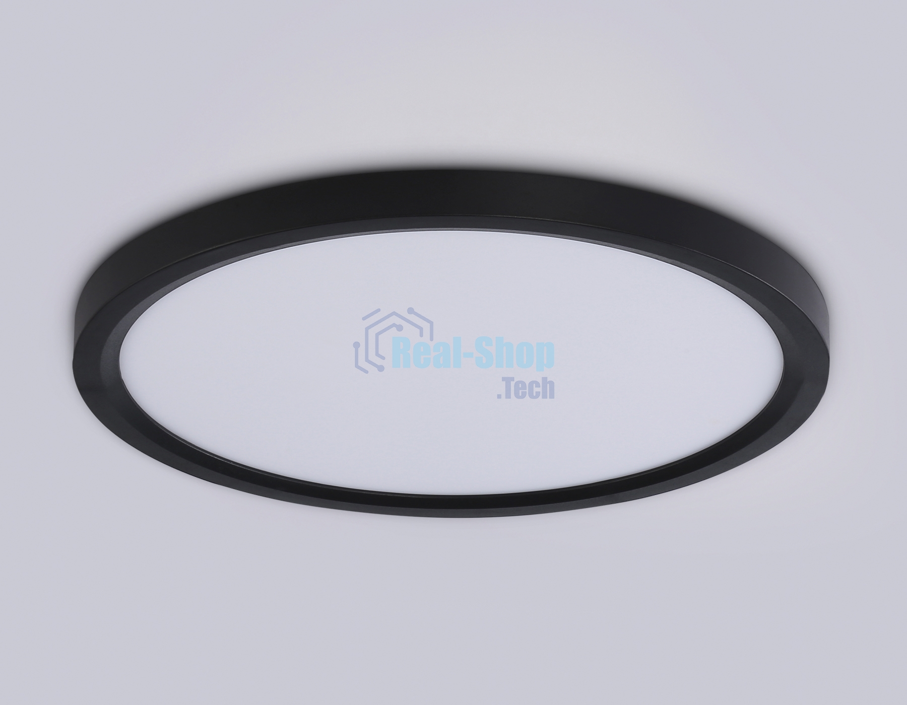 Светильник светодиодный ультратонкий Ambrella light FZ1906 BK черный IP54 26W 3000K-6500K CCT-переключатель D370*25 (Без ПДУ)