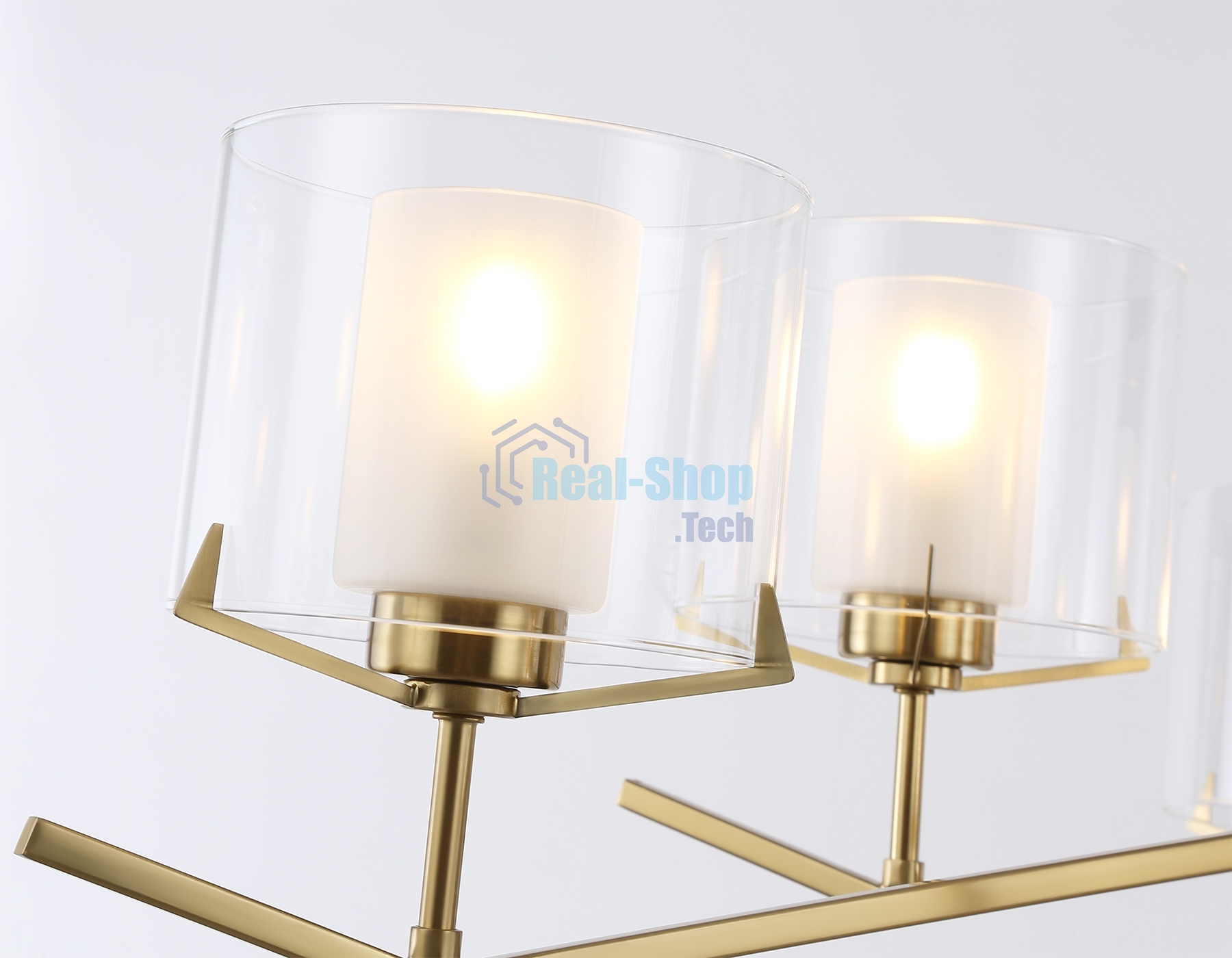 Люстра Ambrella light LH57008/6 BS/FR латунь/белый матовый E14/6 max 40W D850*420