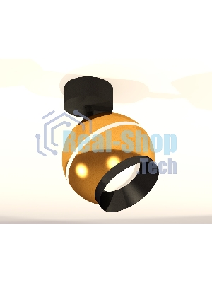 Комплект поворотного светильника Ambrella light XM1105001 PYG/SBK/PBK золото желтое полированное/черный песок/черный полированный MR16 GU5.3 LED 3W