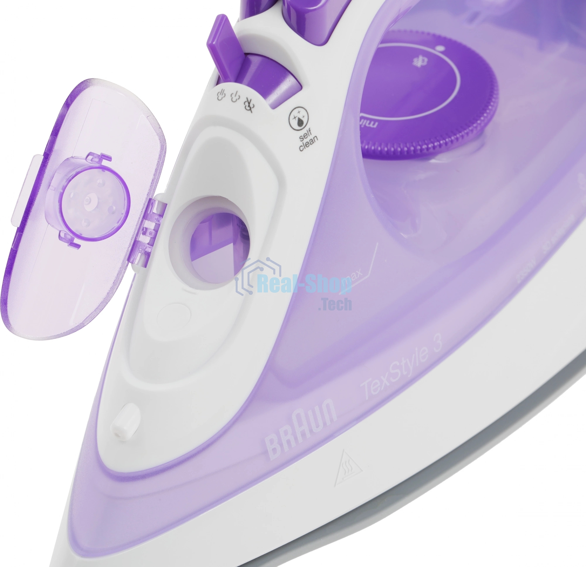 Утюг Braun SI3042VI фиолетовый/белый, 2350 Вт, 45 г/мин, 160 г/мин, 270 мл