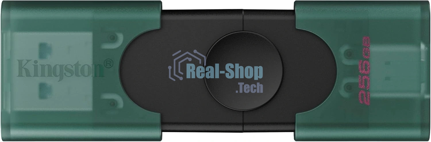 Флешка USB Kingston DataTraveler Duo (DTDEG2/256Gb), 256Gb, USB3.2/Type-C, R/W 150/60, зеленая