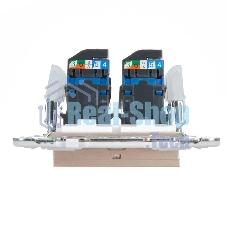 SKANDY Розетка компьютерная двойная RJ45 кат.6 SK-K04Sa песочный | SK-K20-2-K98 | IEK