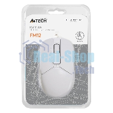 Мышь проводная A4Tech Fstyler FM12 белый, 1200 dpi, USB, кнопки - 3