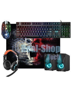 Комплект клавиатура+мышь Defender Tor MHP-127 проводной, USB, 3200 DPI, чёрный