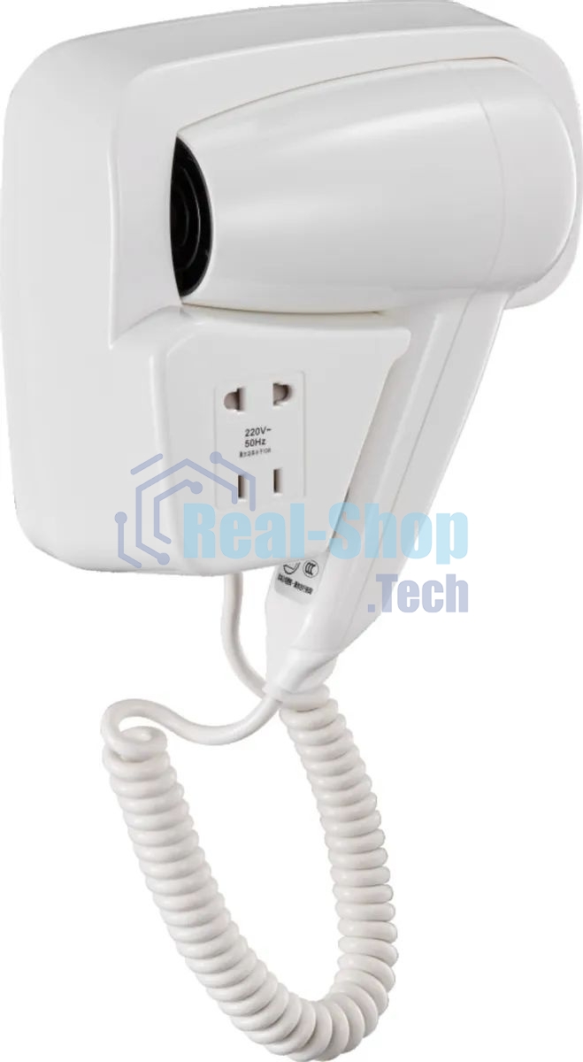 Фен для волос Puff-1200B 1405.002 1.2кВт белый с доп. розеткой