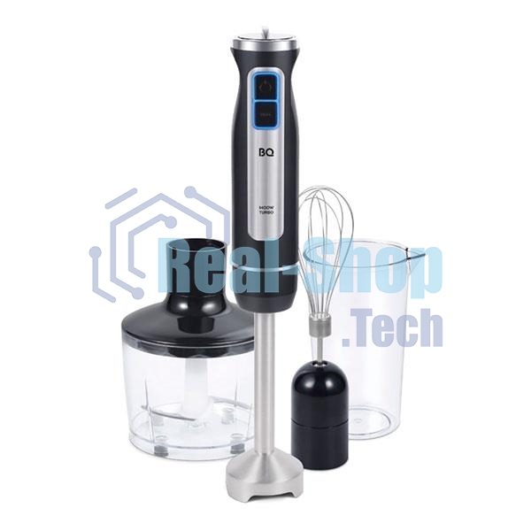 Блендер погружной BQ HB1233SS Black-Steel. Измельчитель, миксер, блендер, Мощность 1400 Вт