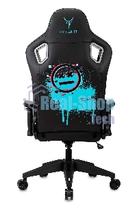 Кресло игровое Knight Outrid Smile черный эко.кожа крестов. пластик