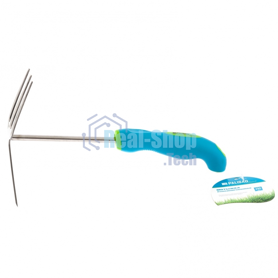 Мотыжка комбинированная, 70х290 мм, нерж. сталь, двухкомпонентная рукоятка, PREMIUM PLUS Palisad