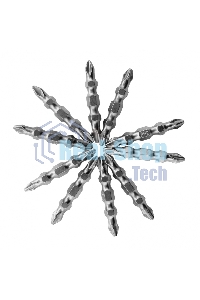 Набор бит двухстор. Gross PH2-PH2х45мм, сталь S2, 10шт.