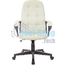 Кресло руководителя Бюрократ CH 002 OR-10 слоновая кость, эко.кожа, крестов. пластик