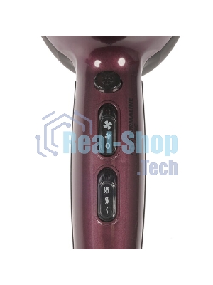 Фен Delta DL-0937 черный/бордовый, 2000 Вт, ионизация