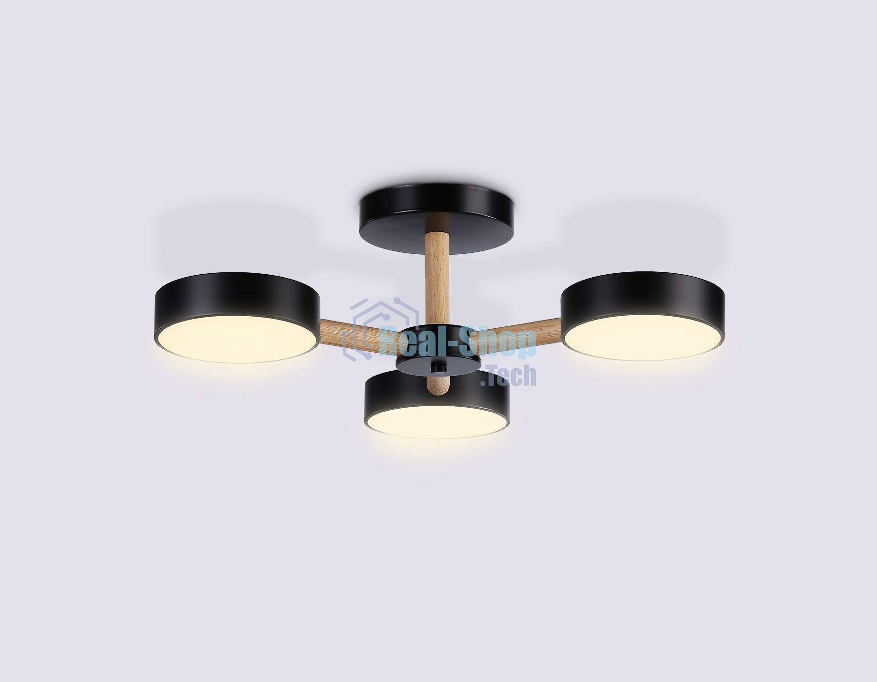 Светильник Ambrella light FL4823/3 BK черный 3000K-6400K 40W D580*160 (ПДУ ИК)