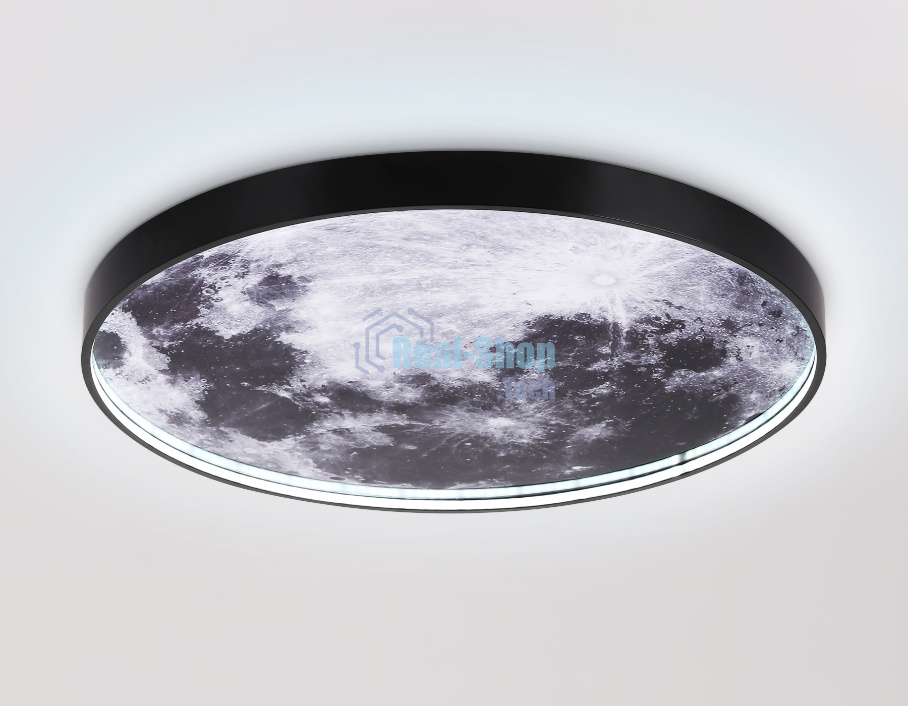 Настенно-потолочный светодиодный светильник Ambrella light FW11113 BK черный 31W LED 3000-6400K D500*38