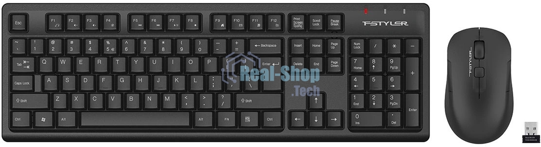 Комплект клавиатура+мышь A4Tech FStyler FG1200S беспроводной, USB, чёрный