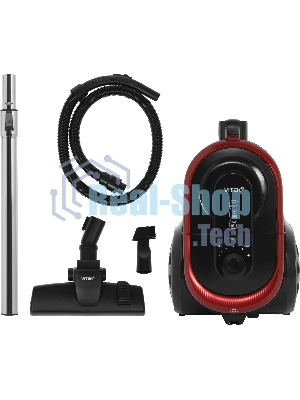 Пылесос Vitek VT-CV1880 черный/красный, 400/2000 Вт, уборка сухая, пылесборник контейнер 2,5 л