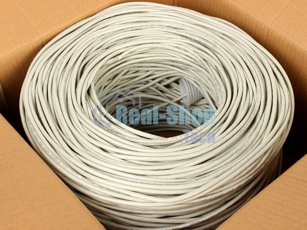 Кабель Cablexpert, UTP5e, 4 пары, 0.40 мм, CCA, однож., 305 м, серый UPC-5040E-SOL 