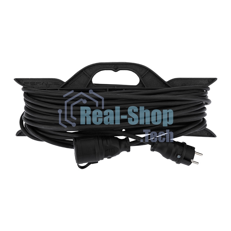 Удлинитель-шнур на рамке Rexant КГ 3х1.5, 30 м, морозостойкий, с/з, 16 А, 3500 Вт, IP44 (Сделано в России)