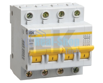 Выключатель автоматический модульный 4п C 32А 4.5кА ВА47-29 ИЭК MVA20-4-032-C