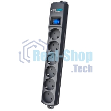 Сетевой фильтр Surge protector Pilot S Max (5 euros + 1GP), 15A/3.5kVA, automatic, 5 m, graphite