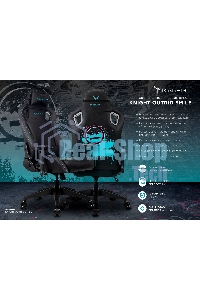 Кресло игровое Knight Outrid Smile черный эко.кожа крестов. пластик