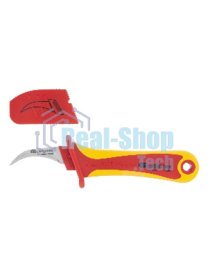 Нож диэлектрический Сибртех, серповидная рабочая кромка полотна