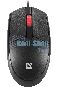Мышь проводная Defender Delta MM-523 черный, 1000 dpi, USB, кнопки - 3
