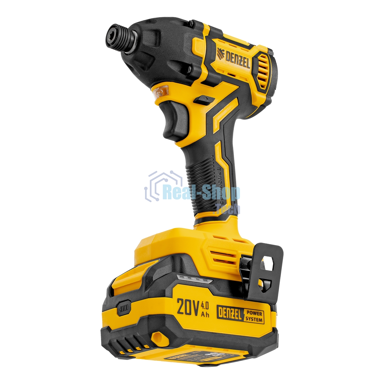 Винтоверт ударный аккумуляторный бесщет. Denzel CIDH-BL-20-270, Li-Ion, 20 В