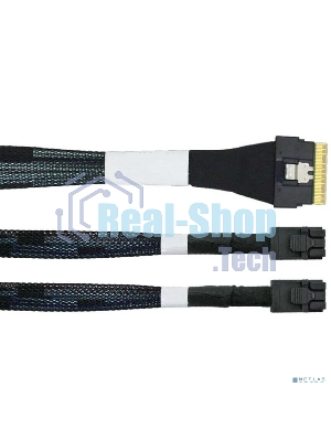 Кабель LR-Link SlimSAS x8 to 2 x miniSAS HD (SFF-8654 x8 - 2 x SFF-8643) Cable, 800мм