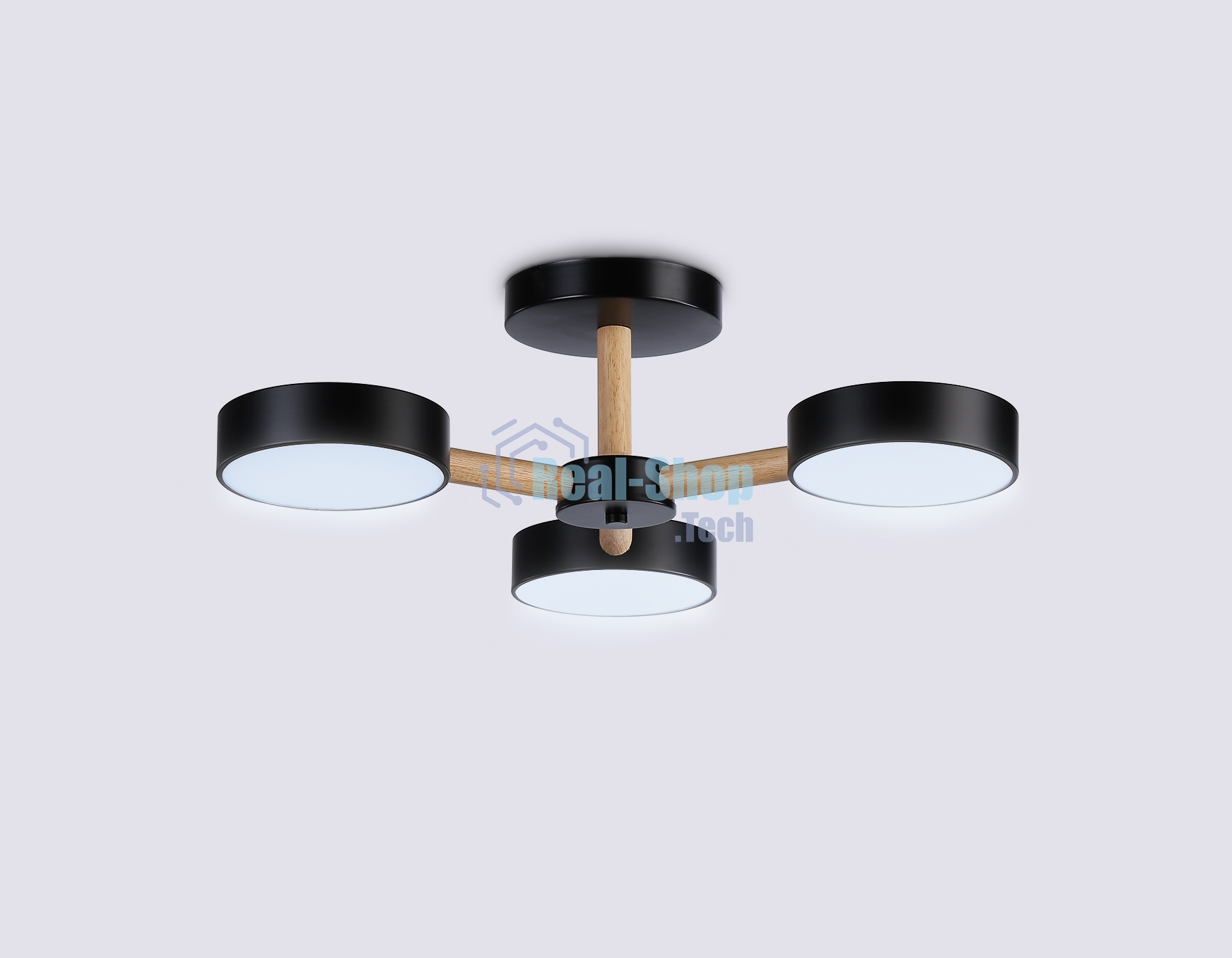 Светильник Ambrella light FL4823/3 BK черный 3000K-6400K 40W D580*160 (ПДУ ИК)