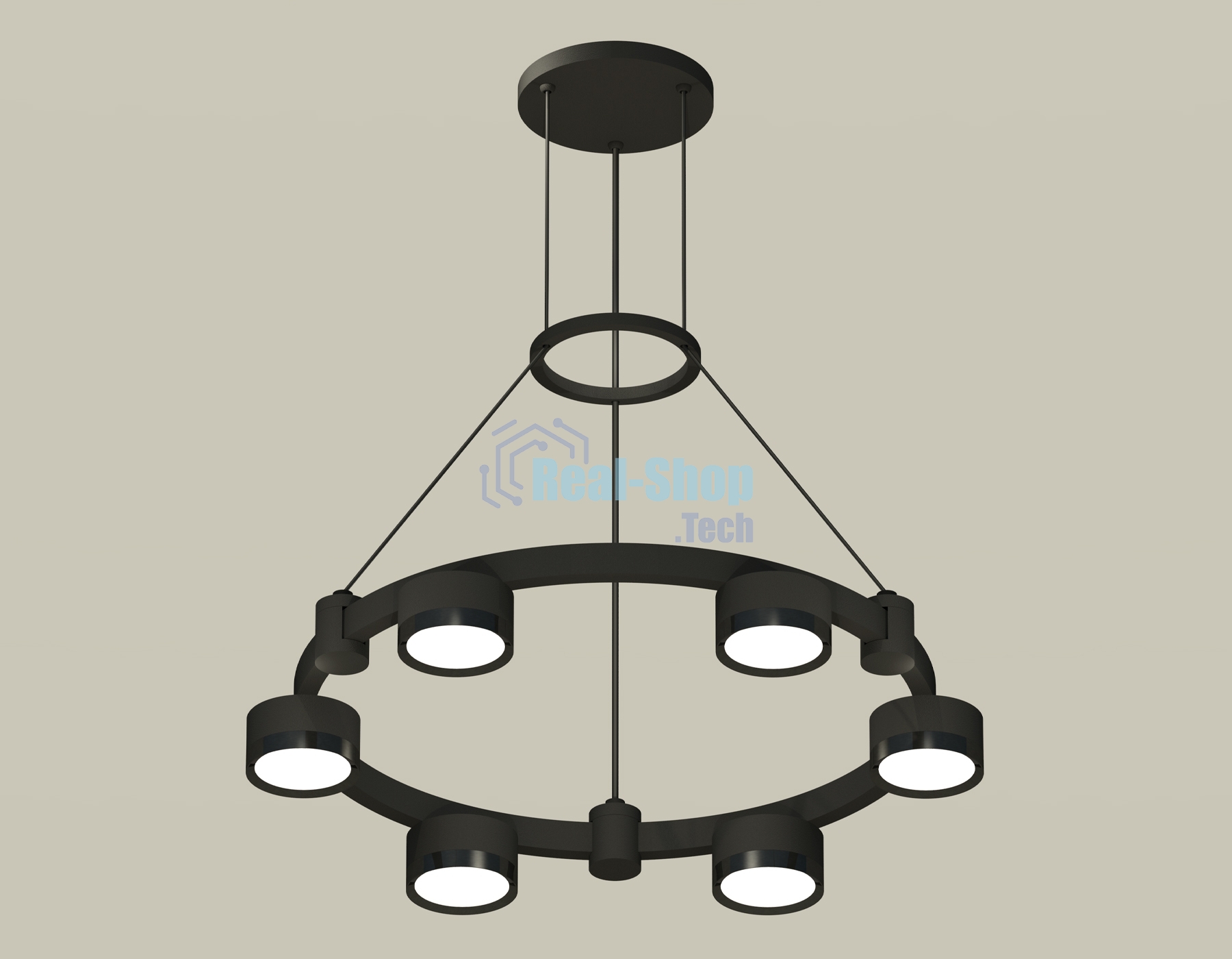 Светильник Ambrella light XR92051100/6 SBK/PBK черный песок/черный полированный GX53 (A9205,C9232,N8113)