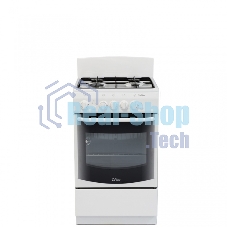 Плита газовая De Luxe 5040.36Г (КР) белый, конфорок 4 шт, духовка 43 л, 50 см x 85 см x 50 см