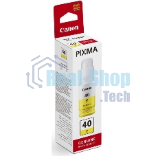 Контейнер с чернилами Canon GI-40 Y желтый (7700 стр.) для СНПЧ Pixma G5040/G6040