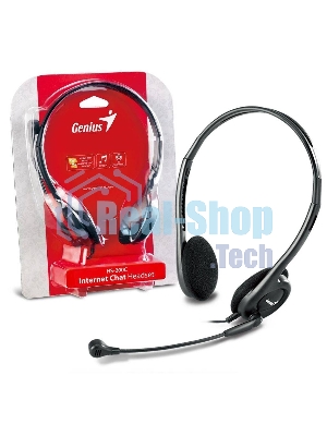 Гарнитура проводная с микрофоном Genius HS-200C черный