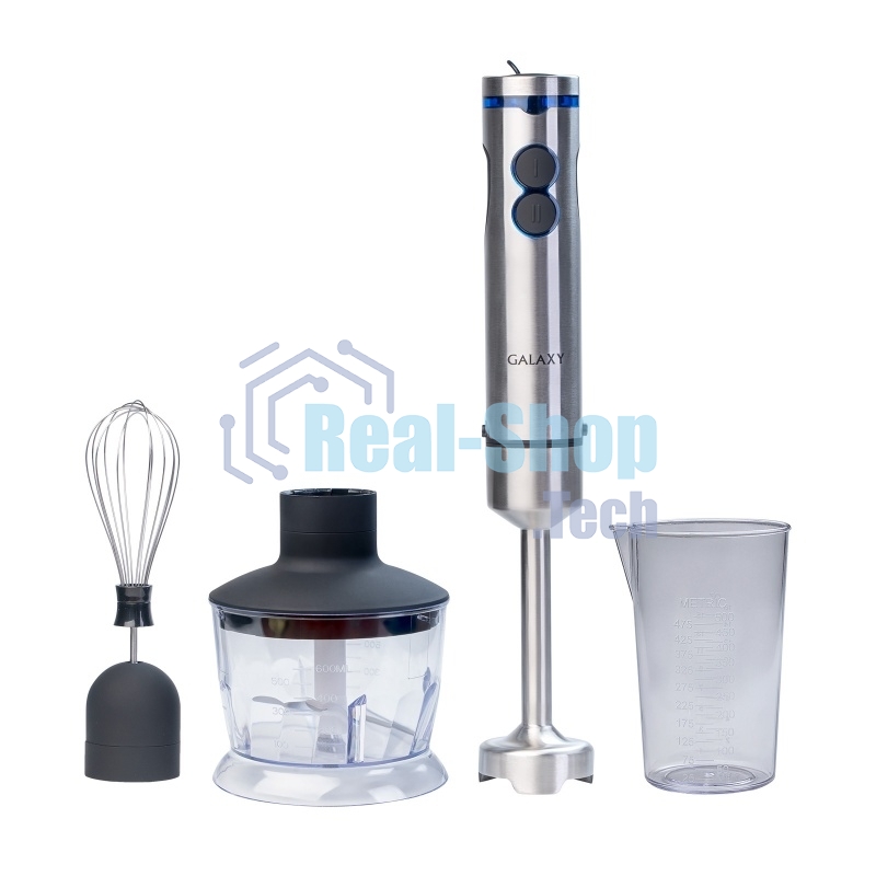 Блендер погружной Galaxy Line GL 2128, серебристый с черным, 800 Вт