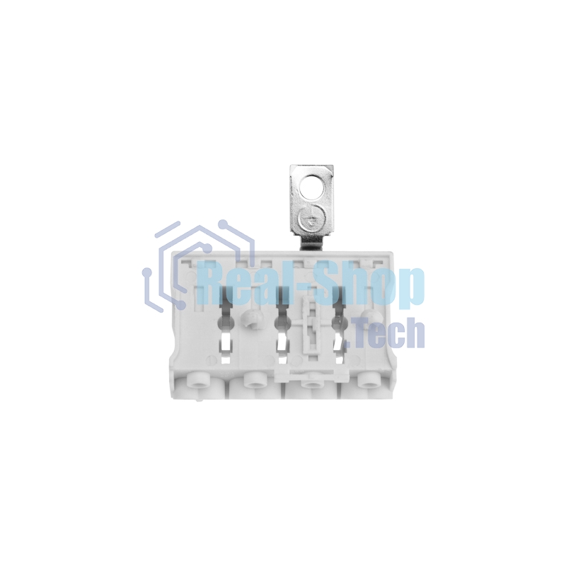 Клемма пружинная соединительная Rexant КСП 4-полюсная с заземлением и с монтажными ножками (50 шт./уп.)