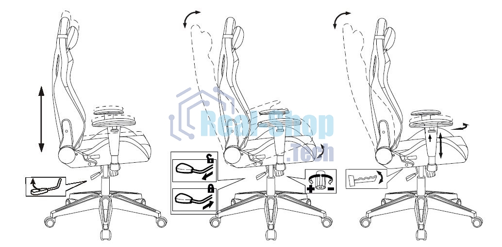 Кресло игровое Knight Outrid Smile черный эко.кожа крестов. пластик