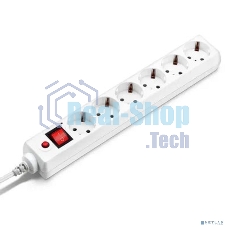Сетевой фильтр BURO Сетевой фильтр, 6 розеток, 3 метра, (600SH-3-W), белый 992266