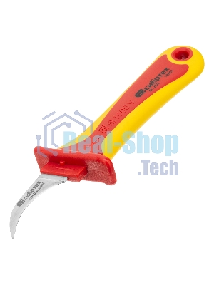 Нож диэлектрический Сибртех, серповидная рабочая кромка полотна